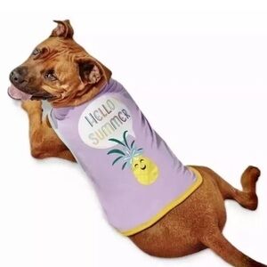 Dog Cat Shirt Hello Summer Pet Dog Pineapple Tank Top Pet Clothing Size Small